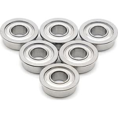 Lager, 5 Stück Edelstahl-Kugellager SF606ZZ SF606 DDLF-1760ZZ 6 * 17 19 1,2 mm,Verbesserte Haltbarkeit