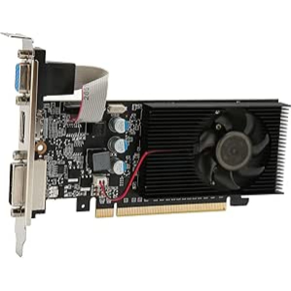 GT 210 Graphics Card, 1GB 64Bit GDDR3 589MHz 1000MHz Computer Graphics Card, PCI Express2.0 VGA DVI Low Profile Computer GPU, Desktop Graphics Card for Gaming PC