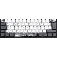 JSJT Ink Lotus Keycaps ISO French Keycaps 148 Keys PBT Keycaps OEM Profile with Keycap Puller for 61/68/84/87/96/108 Cherry MX Switch Mechanical Keyboards
