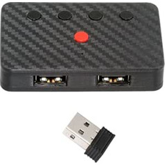 ChenYang Dual Port USB to Bluetooth 5.3 Adapter with 2.4G Receiver to Convert Wired Keyboard and Mouse to Wireless Mouse for Phone/Tablet/Computer
