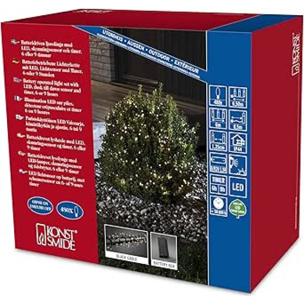 LED string lights for outdoor use, battery operated, 480 LEDs