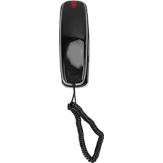 Corded Telephone, Adjustable Volume, Loud Ringtone, Large Numbers, Wall Mountable, Vintage Style, Suitable for Home Use (Black)