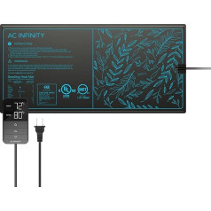 AC Infinity SUNCORE H3 - Heating Mat 25 x 52.7 cm with Digital Thermostat Waterproof for Indoor Gardening, Hydroponics, Germination and Cuttings Propagation