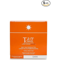 Tan Towel Total Body Tan Dark Pack of 5