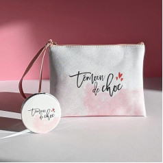 Wedding Accessories - Wedding Bag - Pencil Case for Bride - Gift EVJF - Gift (Bag + Mirror for Evaluation)