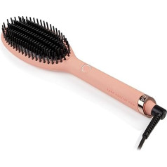 ghd glide Pink Peach Hot Brush Smoothing Brush with Ceramic Heating Technology and Ioniser