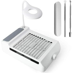 Table Nail Sucker Pedicure Manicure with Nail File Adjustable Speed with LED Light Without Dust Bag
