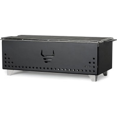 Hibachi Charcoal Grill - Easy to Use Charcoal Grill - Outdoor Use - Ideal for Travel, Camping, Patio, Balcony - Stainless Steel - Works Up to 750ºF - 5