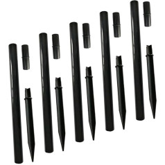 Luxshiny 1 Set of Solar Light Rod Extension Part Accessories for Solar Lights with Ground Spikes Adapter and Extension Tubes for Garden and