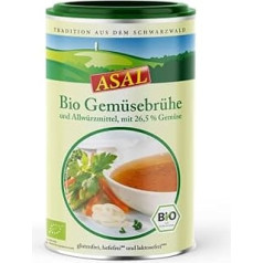 ASAL Organic Vegetable Broth 540 g for 30 Litres - Clear Soup with 26% Vegetable Content, No Flavour Enhancer and No Yeast, No Preservatives, Broth for Seasoning and Refining, Salt Substitute & Vegan