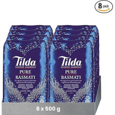 Tilda Pure Original Basmati Rice, Pack of 8 (8 x 500 g)