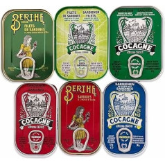 Portuguese Sardines Premium Mix Set - 6 Types - Berthe - Cocagne - Ramirez - Portugal