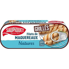 Saupiquet Natural Grilled Mackerel Nets 120g Box