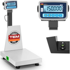 Rūpnieciskie platformas svari RS232 interfeiss 150 kg / 50 g LCD M LEGALIZĀCIJA