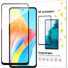 Pilna ekrāna rūdīts stikls ar aizsargstiklu Oppo A98 5G Full Glue melns