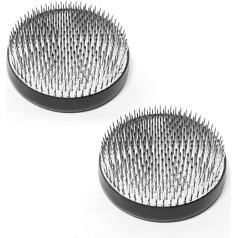 Flower Frog Stainless Steel Round Holder Flower Stiggel (8 cm (2 Pieces)