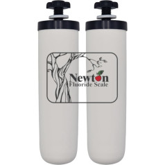 Newton Gravity Water Filter with Fluorine Removal and Limescale Reduction | High Capacity Ceramic Candle | Compatible with British Berkefeld, Ultra Fluorure, Berkey (Pack of 2)