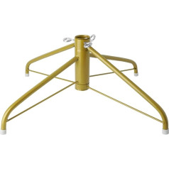 EZYDECOR 19.7 Inch Gold Christmas Tree Stand Solid Metal Christmas Tree Base Replacement for Artificial Trees Home Decoration (19.7 Inches) Gold