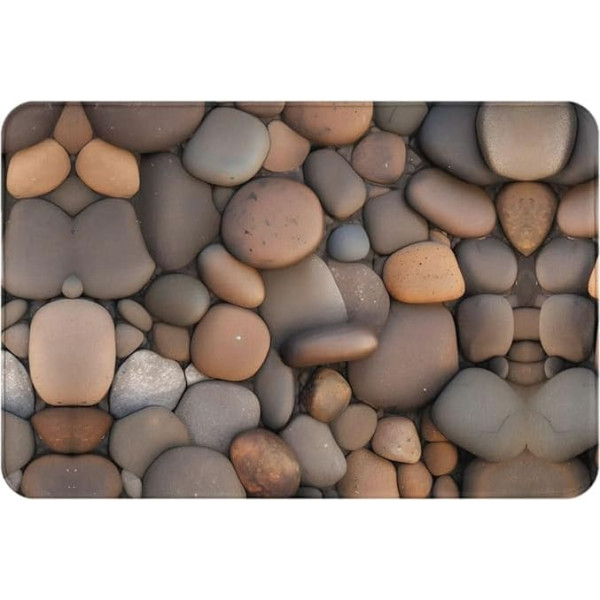 Pebble Printed Doormat Suitable for Indoor Outdoor Home Decor Porches and Bathrooms 16x24 Inch