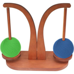Wooden Yarn Holder, Wool Unwinder Magnetic Wool Ball Holder Rotating Magnetic Wool Ball Holder, Crochet Gift for Knitting Lovers (Retro Colour)