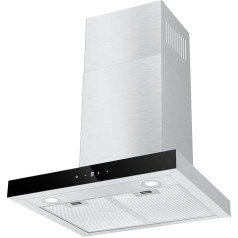 TopStrong Cooker Hood 60 cm, Extractor Hood Recirculation / Extractor Fan with 700 m³/h Airflow, 60 cm Stainless Steel, 9 Levels Soft Touch Control, 2 W LED Light