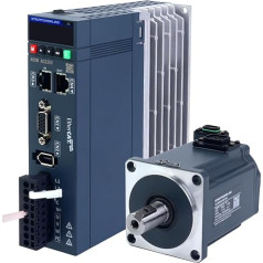STEPPERONLINE AC Servo Motor Kit EtherCAT A6 Series 400 W Servo Motor 3000 rpm 1.27 Nm 17 Bit Absolute Encoder IP67 + 400 W EtherCAT AC Servo Motor Driver + 3.0 m Cable