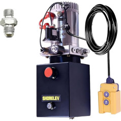 Hydraulic Units, 12V DC Hydraulic Pump 4L Iron Hydraulic Unit for Car Lifting, Tipping Trailer, Industrial Applications