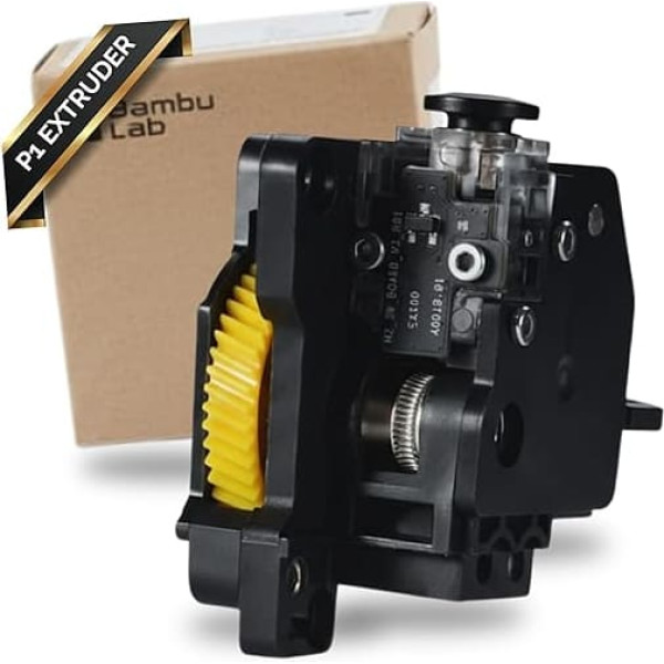 P1 Extruder Unit Suitable for Bambu Lab for P1P, P1S 3D Printer, Hardened Steel Dual Gear, Replacement Parts for Bambulab Extruder Assembly High Extrusion Force Filament
