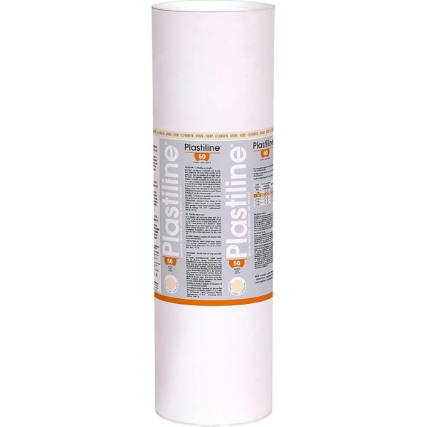 Plastiline 10150T – Plasticine Tube – High Precision Modelling Clay – Modeling, Carving, Shaping – Hardness 50 (Soft) – 10 kg – Ivory Colour