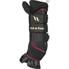 Back on Track Royal Quick Wraps Deluxe Horse Flexible Support Leg Wraps with Velcro Fastening, Wine Red, 16-inch, Large