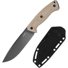Fixed Knife G10 Handle and Kydex Case Outdoor EDC Camping, Hiking Hand Tools (Desert Stalk)