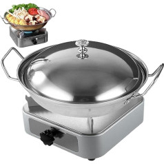 Keptfeet Spirit Cooker with Pot Camping Stove Outdoor Stainless Steel Alcohol Cooker Paste Burner Alcohol Stove Spirit Burner Drawer Type for Camping Outdoor