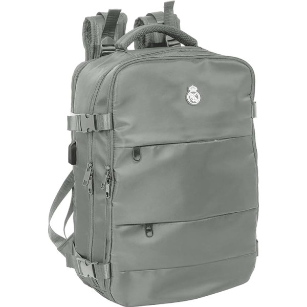safta Real Madrid Equiipacion 25/26 Cabin Travel Backpack for 15.6 Inch Laptops Ideal for Teens of Different Ages Comfortable and Versatile, Quality and