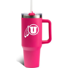 The Memory Company Licensed NCAA Team Logo Tumbler, 1.2L, Pink Game Day Mug with Team Logo, Clemson University