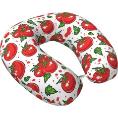 Handgezeichnetes Tomaten-Reisekissen, Memory-Schaum-Nackenkissen, Reise-Essentials, Flugzeugkissen, Nackenkissen für Reisen/Schlafen, Reisezubehör für Damen und Herren