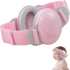 Baby Ear Defenders, Adjustable Earmuffs for Babies from 0 to 48 Months, CE and ANSI Certified 25dB Baby Hearing Protection Headphones for Airplanes, Sleep