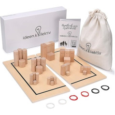 System Board Pro - High Quality Beech Wood - Family Board for Standups Systemic Coaching Supervision Moderation - Relationship Board (Square)