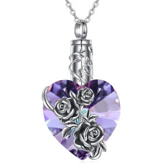 Butterfly/Chakra Hamsa Hand Urn Necklace/Owl/Hummingbird for Ashes 925 Sterling Silver Du bist immer in meinem Herz Hamsa Cremation Jewellery for Women