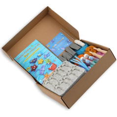 Nadelfilzwerkzeug mit Nadelanleitung (evtl. nicht in deutscher Sprache), Wollgriff und Fingerlinge für Anfänger, bunte Filzwolle