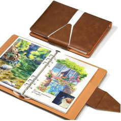 Lightwish Watercolour Sketchbook A5 (14 x 21 cm) Diary, 100% Cotton Hot Pressed 300 g/m² - 20 Sheets Acid-free Watercolour Paper for Watercolour, Gouache, Acrylic & Mixed Media