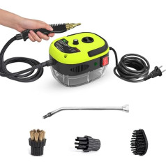 Andoer Steam Cleaner, 2500 W Portable Handheld Steam Cleaner, High Temperature Pressure Steam Cleaning Machine with Brush Heads for Kitchen Furniture, Bathroom, Car