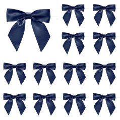 sourcing map 50 Stück vorgebundene Schleifen, Satinband, Schleifen, 11,4 cm, Geschenkschleifen für Bastelarbeiten, DIY, Süßigkeitentüten, Weihnachten, Hochzeit, Dekoration, Party, Leckerli-Tüten,