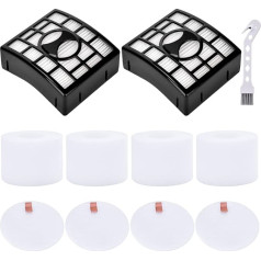 Leadaybetter 2 HEPA + 4 Foam & Felt Filters for Shark Vacuum Cleaner NV680 Filter Set Black/White