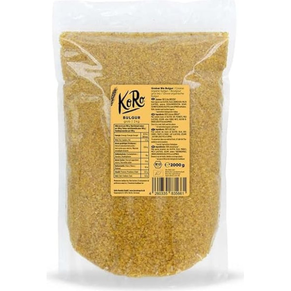 KoRo - Organic Bulgur 2 kg - Cereals for Cooking without Additives in Value Pack
