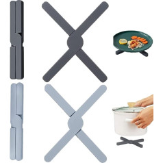 Pack of 4 Silicone Collapsible Collapsible Trivets Pot Coasters Collapsible Silicone Pot Coasters Heat Resistant