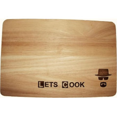 HEISENBERG BREAKING BAD HARDWOOD CHOPPING CUTTING CHEESE BOARD PLACE MAT NOVELTY DON'T CALL SAUL WALTER WALT WOOD KITCHEN WOODEN COOKING BAKING BIRTHDAY XMAS CHRISTMAS GIFT (Premium Hardwood 35x24x1.5 cm)