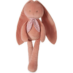 Kaloo - Lapinoo - Pantin Lapin - Großes Plüschtier Kuscheltier Kaninchen - Sehr weiches Material aus geripptem Samt - Farbe Terracotta - 80cm - K218018