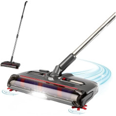CLEANmaxx Cordless Cordless Floor Brush with 1,200 RPM and 4 Brushes Includes LED Light Anti-Hair System Perfect for Pet Hair 60 Minutes Running Time for Carpet, Tiles & Laminate