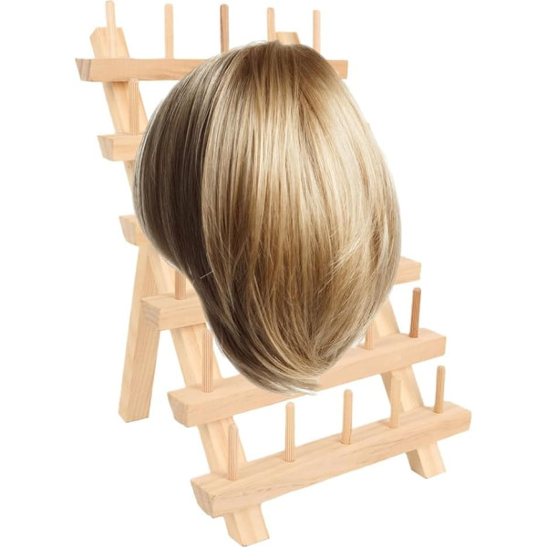 Sewing Thread Holder - Large Capacity Wooden Storage for Embroidery Thread, Compact Storage Organiser for Table and Desk