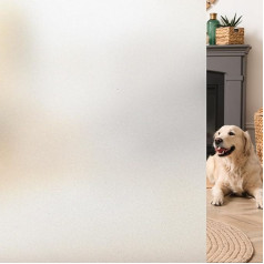 HIDBEA Frosted Glass Window Film Privacy Static Cling Anti-UV Privacy Film for Glass Windows Opaque Self-Adhesive Reusable No Glue Door Panel for Bathroom Home